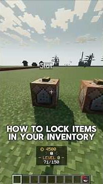How to lock items in your inventory in Minecraft #minecraft #minecraftcommands #minecrafttutorial