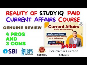 Reality of Current Affairs paid course by Dr Gaurav Garg || BANK PO/CLERK || SSC CGL/CHSL ||Study IQ