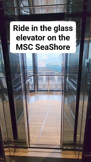 MSC SeaShore has glass elevators at the aft of the ship, which gives you amazing views especially on a sea day. #msccruises #mscseashore #cruise | In The Loop