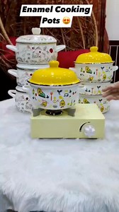 Enamel Cooking Pots😍 Ceramic coated stainless fire proof cooking pots. #Cookingpots #enamelpots #fireproof | Decorall