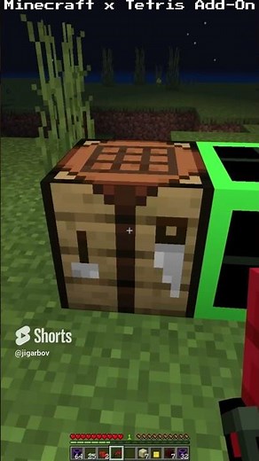 Turning Lava into Magma with Z-Tetrimino Tetris® Sword! - MINECRAFT X TETRIS ADD-ON