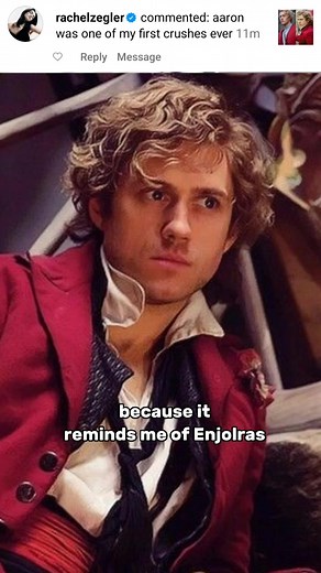 When Rachel Zegler gets it 👏 but also comments on the reel you posted on IG. ❤️ Would love to see he and Aaron Tveit work together. (original video from IG kissfmuk, edited by me). #aarontveit #enjolras #rachelzegler #theballadofsongbirdsandsnakes #coriolanussnow #tomblyth #lesmiserables #lesmisontiktok #lesmis
