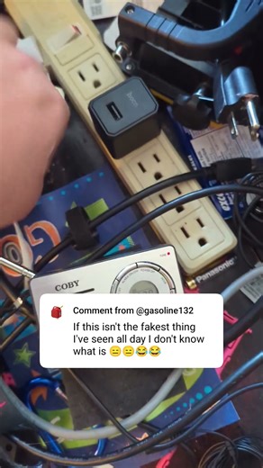 A demonstration of EFI/RFI (electromagnetic /radio frequency interference) from a faulty USB charger