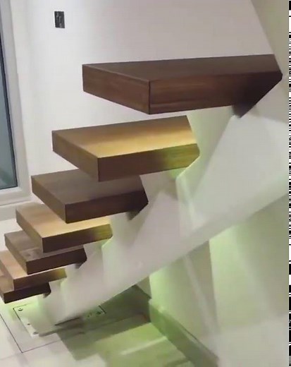 Mono Stringer Staircase with Led Lighting
