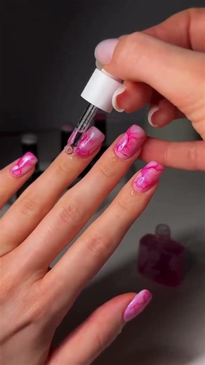 Pink Marble Nails Tutorial #marble #pinknails #nailart