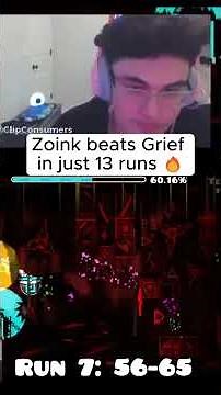 Zoink beats Grief (Top 1 Geodash Level) in 13 Runs 🔥#geometrydash #geodash #doggie #clipconsumers