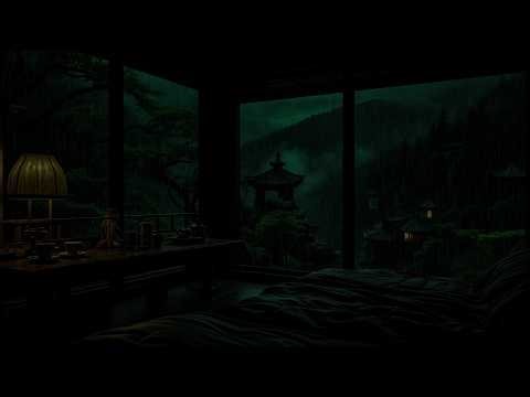 Soft Spring Rain Along the Riverside Cabin 🌧 | Deep Tranquil Night for Restful Sleep & Stress Relief