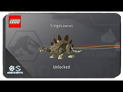 Lego Jurassic World - How to Unlock Stegosaurus Dinosaur Character Location