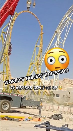 World’s Tallest Inversion 😳 Rare Test Footage of Spitfire 🎢 Roller Coaster at Six Flags Qiddiya