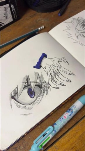 drawing Killua eye #draw #killua #sketch #sketchbook #doodle #sketchbookart #pencildrawing #ocdrawin