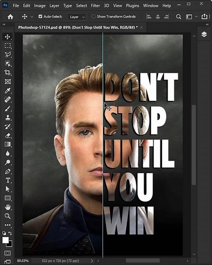 Half Face Text Portrait Effect in Photoshop | Photoshop Tutorial #photoshop #editing #edit