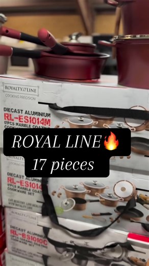 Royalty Line diecast aluminium 17-piece marble coating cookware set. R1300 Including delivery 🚚