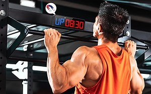 ANJANK Tragbarer Magnet Gym Timer &Uhr,CountDown/UP,Stoppuhr,Workout Intervall-Timer mit Leistungsstarke Batterie,Fernsteuerung,Lautstärke&Helligkeitsregelung,Fitness Timer für Home Gym Garage
