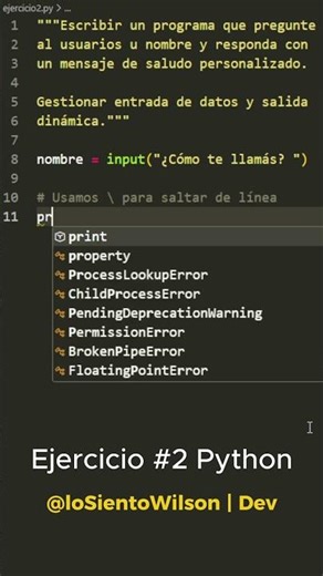 Lógica Python Inicial: Entrada de Datos ⌨️ (Ejercicio 2) #Shorts #Python
