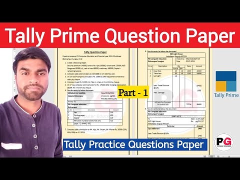 Tally Prime Question Paper Solve || Tally Prime Practice Questions Paper | Tally Questions Part - 1