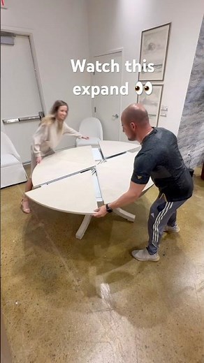 This Table Has a Secret 👀 Expands from 63” to 70” | Space-Saving Furniture #spacesavingfurniture