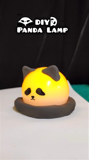 DIY Panda Lamp 🐼 #diy #pandalamp