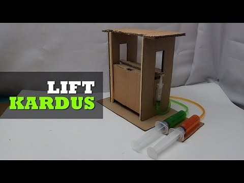 How to make a simple lift from cardboard and syringes