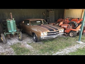 1970 SS CHEVELLE FOUND STORED IN A OPEN BARN 35 YEARS!!!