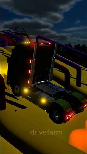 INSANE Big Truck & Mixer Truck POV at Night 🌙🚛🔥 Extreme Off-Road Obstacles #shorts #transporttruck