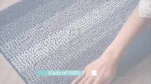 Polyester Extra Soft Bath Floor Mat Non Slip Bathroom Rugs Water Absorbent Chenille Bathroom Shower Mat