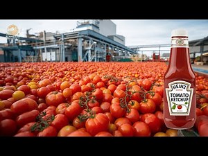 How Tomato Ketchup Is Made In Factory - Tomato Harvesting & Processing to Ketchup Food Factory 🍅