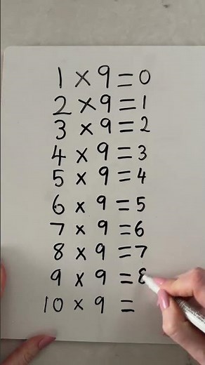 9 Times Tables Hack