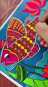 Infusing traditional Madhubani with modern elegance #indianfolkart #madhubanipainting #easyartidea