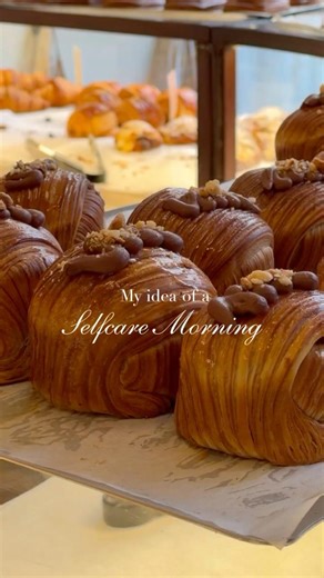 My idea of a #selfcare morning 🥐#pastry #foodies #girldinner