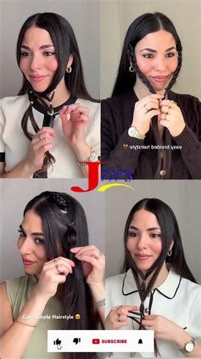 Easy, cute and simple summer hairstyle 🤍✨ #hairstyle #summer #tutorial #shorts