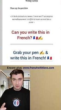 Practice French Writing 🇨🇵✍️ A2-B1 Level Writing Sample #learnfrench #français #ecrire #language