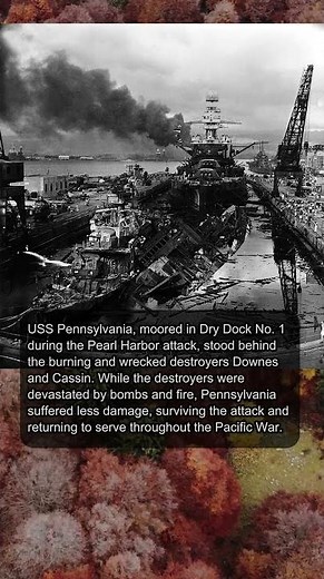 PENNSYLVANIA SHIELDING BEHIND WRECKS ⚓ #PearlHarbor #USNavy #WWIIHistory