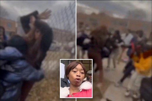 ‘Gut-wrenching’ video shows mom, children attacked by mob of kids outside Chicago school