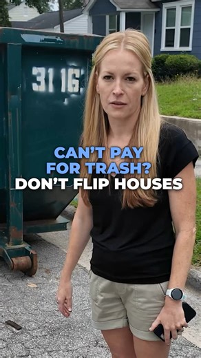 Can’t Pay for a Dumpster? Don’t Do a Flip. For those of you that don’t know me, my name is Stephanie Lombardo. Ive flipped over 200 homes and now i’m scaling my house flip company to 8 figures. 📈 Comment “BTS” to get my behind the scenes newsletter. 📧 | Steph Lombardo