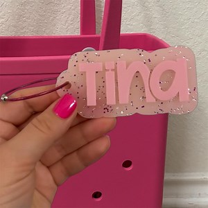 Personalized Name Keychain | Pink Jelly Glitter Acrylic | Custom Name Keychain Glitter Keychain Backpack Purse Keychain Name Tag - Etsy