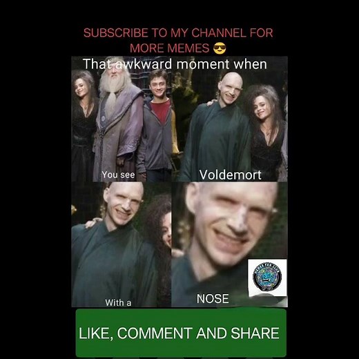 That Awkward Moment When Voldemort Has a Nose 😳😂 | Funny Harry Potter Meme #harrypotter #funnymemes