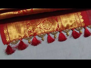 Saree Kuchu #344 simple, easy new saree kuchu design using beads for bridal grand design !! smart