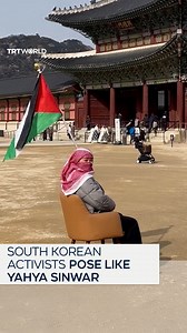 South Korean BDS movement publishes a video of activists posing like the late Hamas leader Yahya Sinwar. | TRT World