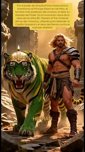 Por el poder de Grayskull! Esta frase icónica transforma al Príncipe Adam en He-Man, el hombre más poderoso del universo, al alzar su Espada 🗡️ del Poder. Es la invocación clave de la serie de los años 80, Masters of the Universe (Amos del Universo), utilizada para defender el Castillo Grayskull y el reino de Eternia contra el malvado Skeletor. #porelpoderdegreyscol #heman #hemanporelpoderdegreyscol #eluniversoestaprotegidoporelpoderdeheman #greyskull