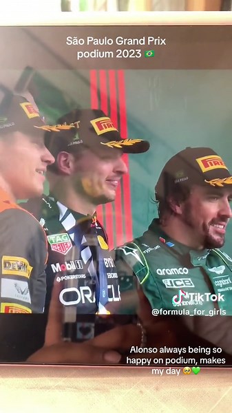 Alonso's Spectacular Podium Celebration at São Paulo Grand Prix 2023