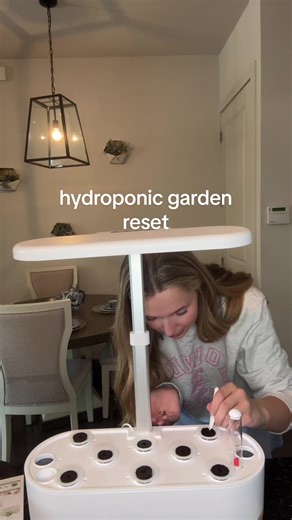 replanting my InBloom hydroponic garden🌱 #hydroponics #indoorgarden #inbloom #hydrogarden