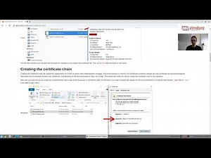How to create the certificate chain when deploying TLS certificates on Zimbra