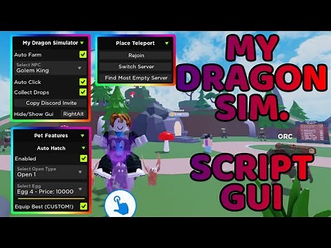 [WORKING!] ROBLOX MY DRAGON SIMULATOR SCRIPT GUI | AUTO FARM & MUCH MORE! (PASTEBIN)