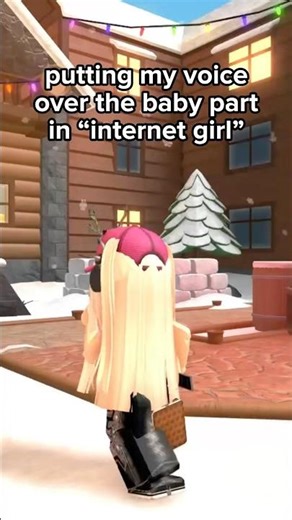PUTTING MY VOICE OVER “INTERNET GIRL”.. 😳😅 #shorts #roblox