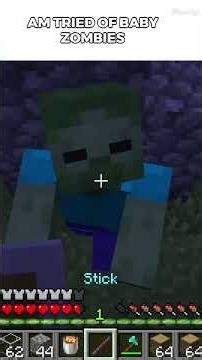 AM TRIED OF THESE BABY ZOMBIES #minecraft #memes