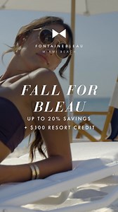 16 reactions | Book your September stay now and save up to 20% when you stay 4+ nights—plus get up to $100 in resort credit to spend on spa, dining, or fun. | Fontainebleau Miami Beach | Facebook