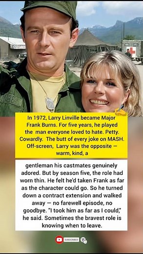 Larry Linville’s Brave Goodbye to MAS*H 📺