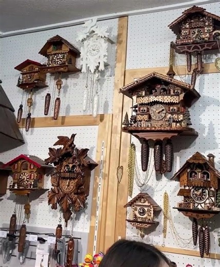 Cuckoo Clocks On the Wall #travel #germancuckooclocks #munichshop