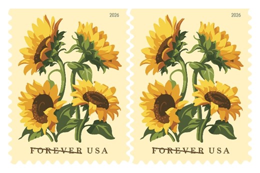USPS introduces new sunflowers forever stamp