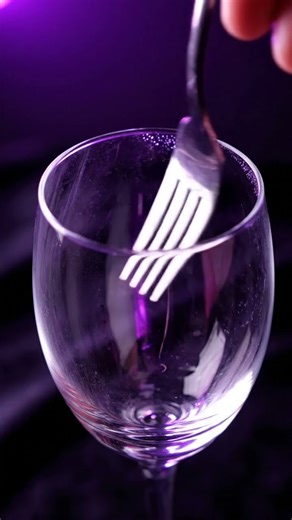 ASMR Fork Circling Wine Glass Until It Sings